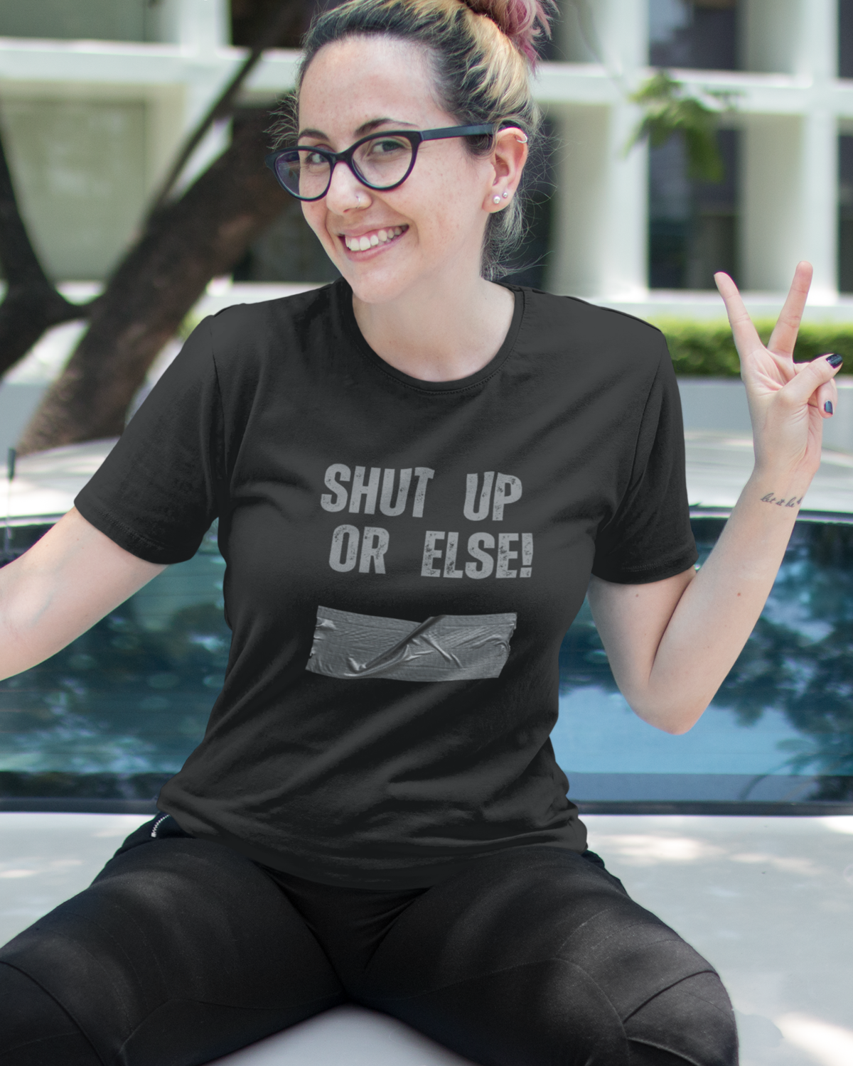 Shut Up Or Else (Adult Unisex T-shirt)