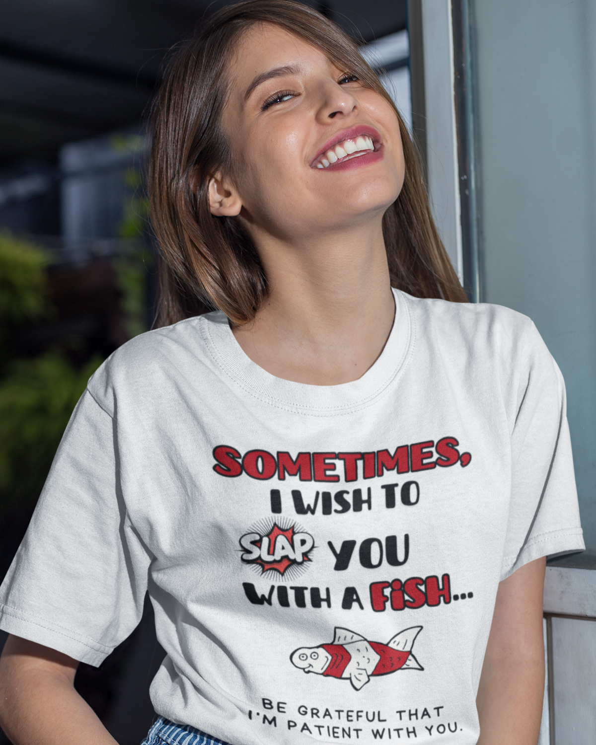 Slap You With A Fish (Adult Unisex T-shirt)