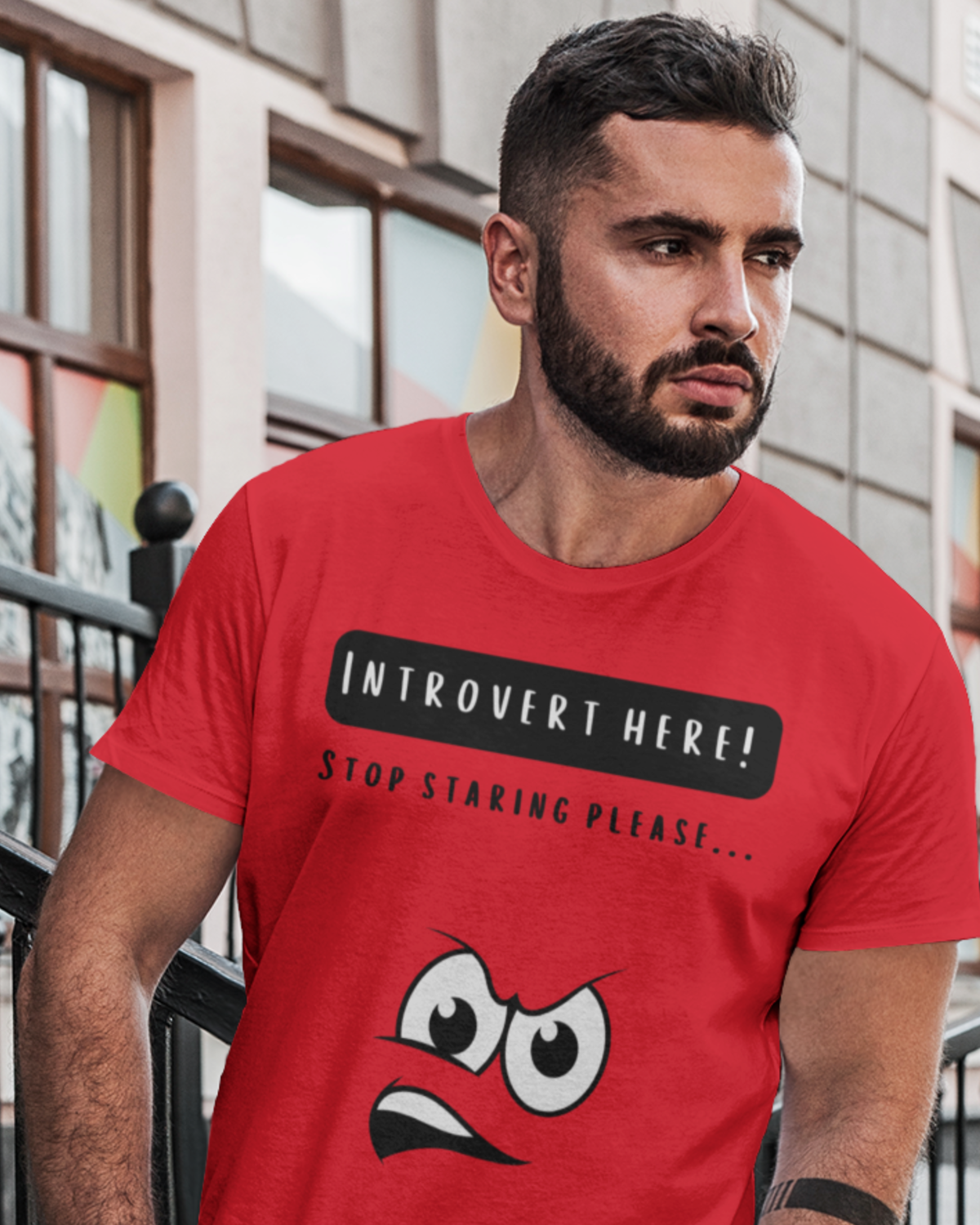 Stop Staring Please... (Adult Unisex T-shirt)