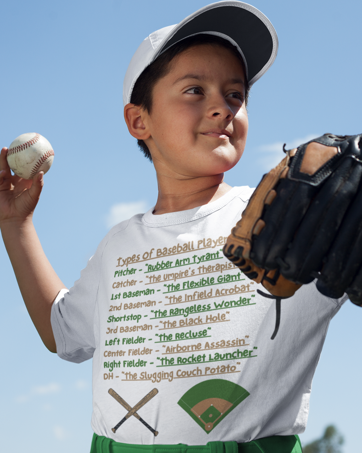 Types Of Baseball Players⚾ (Youth Tee)