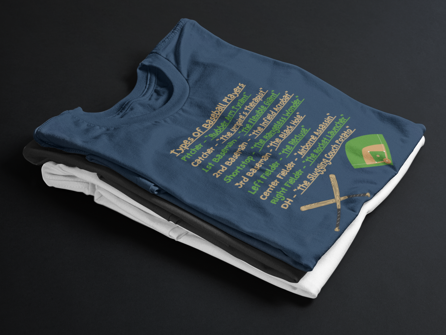 Types Of Baseball Players⚾ (Adult Unisex T-shirt)