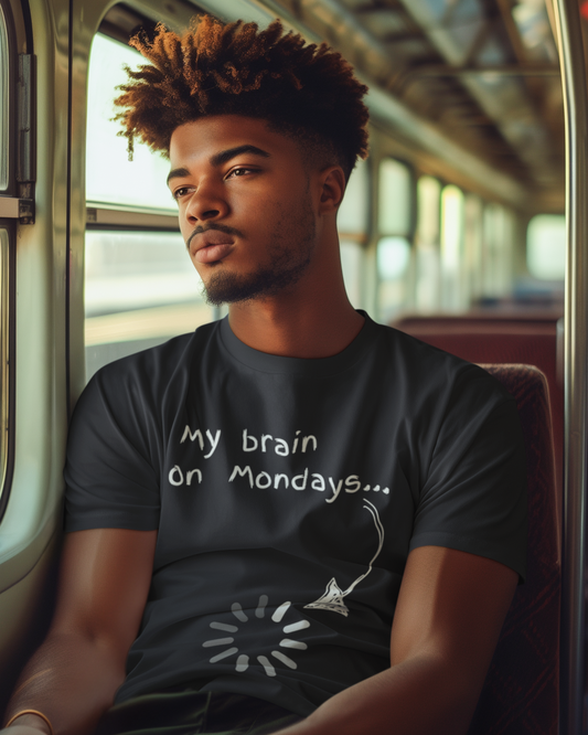 My Brain On Mondays... (Adult Unisex T-Shirt)