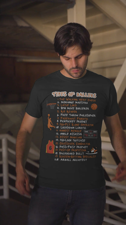 Types Of Ballers🏀 (Adult Unisex T-shirt)